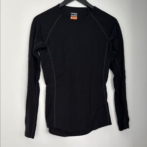 Icebreaker Women's 200 ZoneKnit™ Long Sleeve Crew Thermal Top in Black